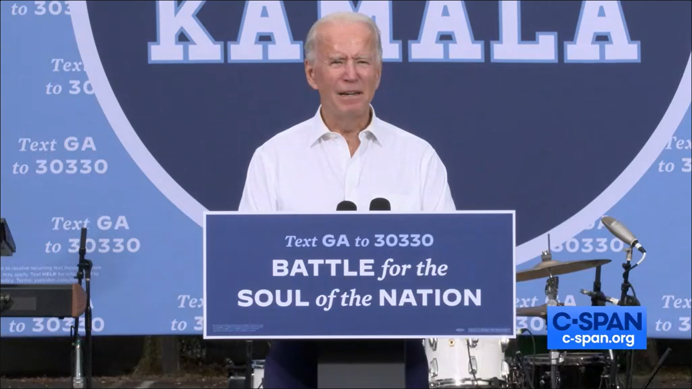 Biden speaking in Atlanta, GA